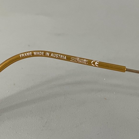 SILHOUETTE 7436 20 6067 Titanium Gold Rimless EYEGLASSES FRAMES - Picture 8 of 9